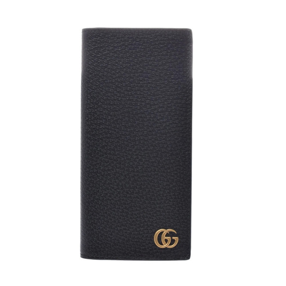 Gucci Handbags - GUCCI GG Marmont Long Wallet Black Leather